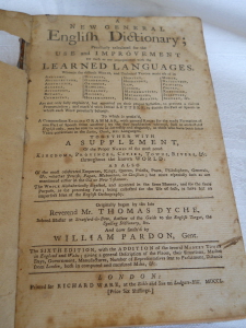 Dyche, English Dictionary, 1750